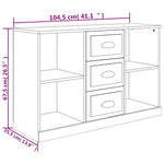 ZNTS Sideboard Sonoma Oak 104.5x35.5x67.5 cm Engineered Wood 816235