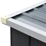 ZNTS Garden Log Storage Shed Galvanised Steel 330x84x152 cm Grey 44859