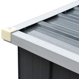 ZNTS Garden Log Storage Shed Galvanised Steel 330x84x152 cm Grey 44859