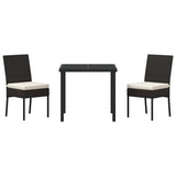 Garden Dining Set 3 pcs Cream Powder-Coated Steel 3379219
