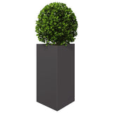 ZNTS Garden Planters 2 pcs Black Triangular 50x43x75 cm Steel 851172