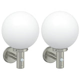 Outdoor Wall Light 2 pcs Silver 28 x 25 x 38 cm 4005946