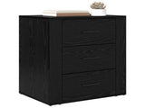 Bedside Cabinet Black Oak 35 x 50 x 60 cm Engineered Wood 881062