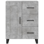 Highboard Concrete Grey 69.5x34x180 cm Engineered Wood 3198685