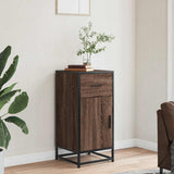 Sideboard Brown Oak 35.5x35x76 cm Engineered Wood and Metal 848963