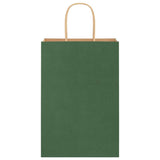 Paper Bags 250 pcs with Handles Green 21x11x31 cm 4101728
