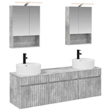 Bathroom Cabinet Set 5 pcs Concrete Grey 50 x 14.5 x 70 cm 3406602