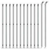 Chain Link Fence with Flange Silver 0.8x25 m 154040