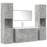 5 Piece Bathroom Furniture Set Concrete Grey Engineered Wood 3324906