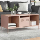 Coffee Table Pink 101.5x50x43.5 cm Cold-rolled Steel 851275