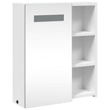 Bathroom Mirror Cabinet with LED Light White 45x13x52 cm 357965