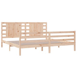 Bed Frame without Mattress 200x200 cm Solid Wood Pine 3104303