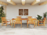 Garden Dining Set 7 pcs Brown Solid Acacia Wood 3375680