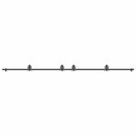 Sliding Door Hardware Kit 400 cm Steel Black 3295800