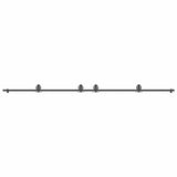 Sliding Door Hardware Kit 400 cm Steel Black 3295800
