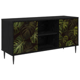 TV Cabinet ELBURG 102 x 33 x 51 cm Black Oak Engineered Wood 8007053