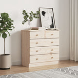 Chest of Drawers ALTA 77x35x73 cm Solid Wood Pine 353921