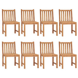 ZNTS 9 Piece Garden Dining Set Solid Teak Wood 3059946