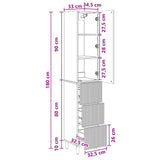 Cabinet Set 2 pcs 33 x 34.5 x 90 cm Engineered Wood 3416572