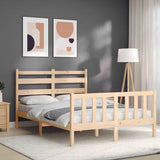 Bed Frame without Mattress Small Double Solid Wood Pine 3192006
