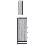 ZNTS 3 Piece Bathroom Furniture Set Grey Sonoma Engineered Wood 3301043