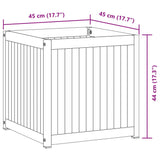 Garden Planter 45x45x44 cm Solid Wood Acacia and Steel 367610