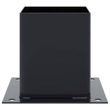 Post Bases Square 12 pcs Anthracite 121x121 mm Powder-coated Steel 42000033