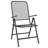 Folding Chairs 2 pcs Expanded Metal Mesh Anthracite 317340