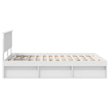 Bed Frame with Headboard White 140 x 200 cm Solid Pine Wood 3410591