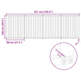 Dog Gate 4 pcs Black 80 x 100 cm Galvanised Steel 892002