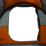 Camping Tent with Porch Dome 5-Person Grey and Orange Waterproof 4009583