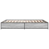 Bed Frame without Mattress Grey Sonoma 140x200 cm 3279845