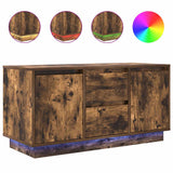 TV Cabinet with LED Lights Smoked Oak 100x41x50 cm 861413