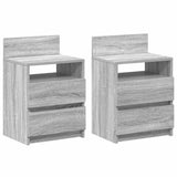 Bedside Cabinets 2 pcs with 2 Drawers Grey Sonoma 40x33x60 cm 858571