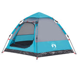 Camping Tent Cabin 4-Person Blue Quick Release 4005336