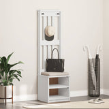 Hall Tree SANDNES White 45x40x159.5 cm Solid Wood Pine 4010480