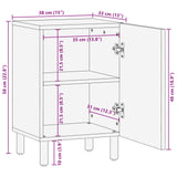 Bathroom Cabinet White 38 x 33 x 58 cm Solid Mango Wood 4017885