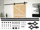 Sliding Door 80 x 210 cm Solid Pine Wood Natural and Black 3444851