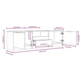 811448 TV Cabinet White 140x35x40 cm Engineered Wood