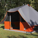 Tipi Tent with Roof Grey and Orange 358 x 296 x 258 cm Taffeta 42000971