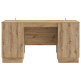 Desk with Shelf Artisan Oak 142.5 x 50 x 75 cm Engineered Wood 3414629