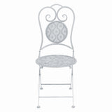 Garden Furniture Set Greyish white Powder-coated steel Medium 43150