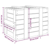 Storage Box Black 58x40.5x42 cm Solid Wood Pine 824997