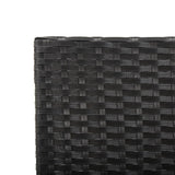 Garden Bench with Cushions Black 176 cm Poly Rattan 317181