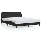 Bed Frame "Dover" Black 152x203 cm Faux Leather 373294