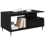 Coffee Table Black Oak 90 x 49 x 45 cm Engineered Wood 882707