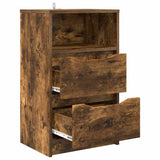 Bedside Tables with Drawer 2 pcs Smoked Oak 40 x 30 x 467 cm 888918