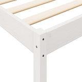 Bookcase Bed without Mattress White 150x200 cm Solid Wood Pine 3324315