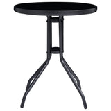 Bistro Set Black and Anthracite Aluminium Small 3070654