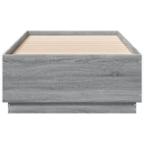 Bed Frame with LED without Mattress Grey Sonoma 100x200 cm 3209630